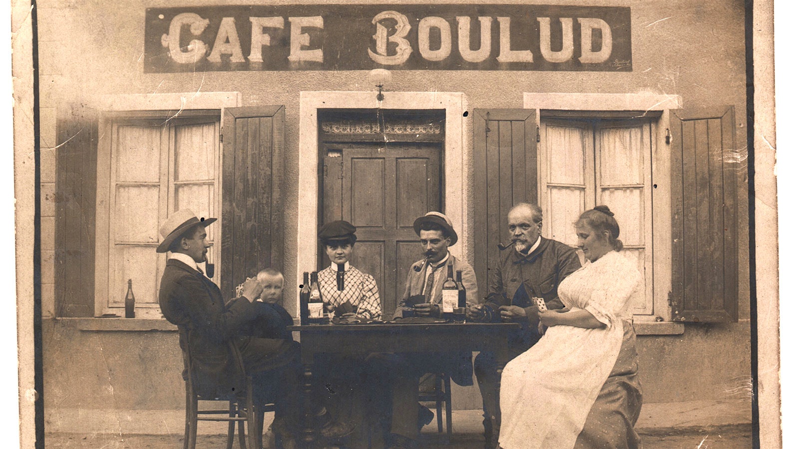 Diners outside the original Café Boulud in Lyon.